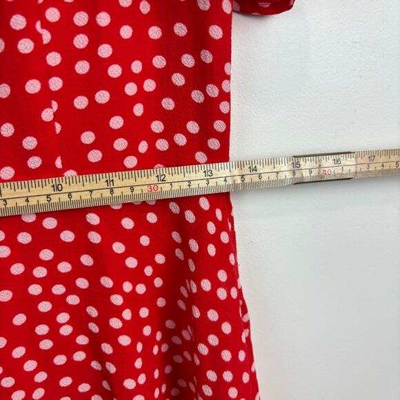 Pimkie Polka Dot Dress Red White Parisian Rockabilly Pin Up Retro M - Picture 11 of 11